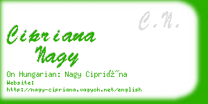 cipriana nagy business card